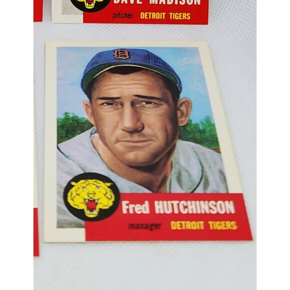 Detroit Tigers 1953 Vintage Reprint Topps Baseball Cards 4 Card Bundle - Picture 7 of 12